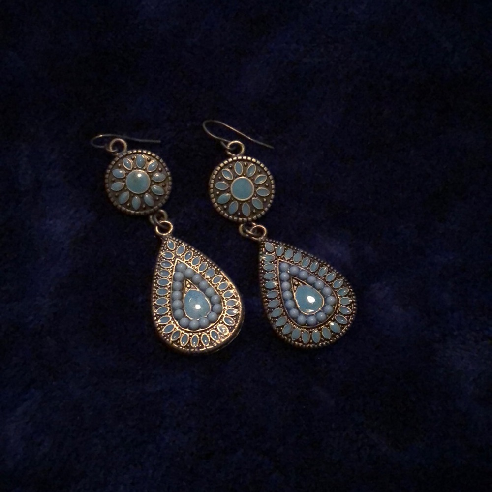 Turquoise French Hook Earrings